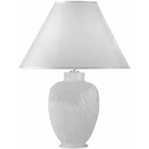 Kolarz CHIARA - Lifestyle Fabric Tapered Shade Table Light White, 1x E27