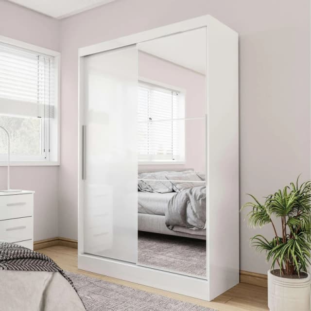 Birlea Lynx 2 Door Sliding Wardrobe White unisex White