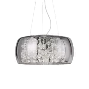 Audi 8 Light Round Ceiling Pendant Smokey, G9
