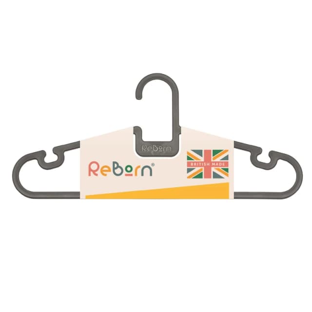ReBorn Recycled Robust Made in Britain Coat Hangers (Pack of 5) Dark Grey unisex