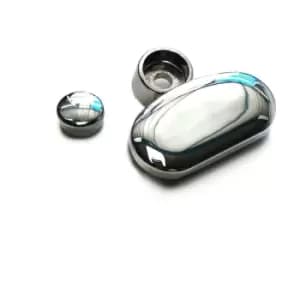 Small Fitting Parts Metal Glass Cap Mirror Decoration Element - Colour Chrome - Pack of 10