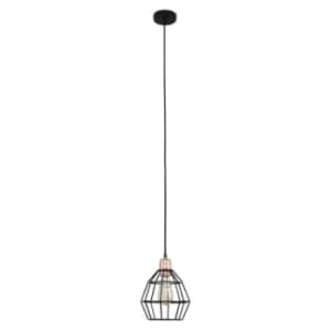 Casco Copper Pendant with Black Hamish Shade