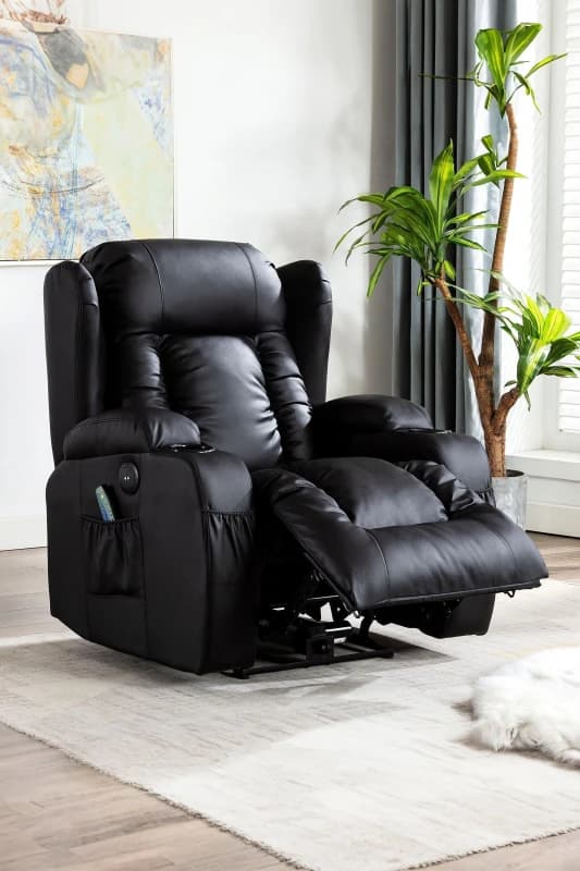 Caesar Electric Massage Heated Recliner - Black 5.05574E+12