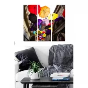 MDF2405040 Multicolor Decorative MDF Painting (3 Pieces)