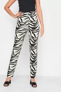 Tall Zebra Print Slim Leg Trousers