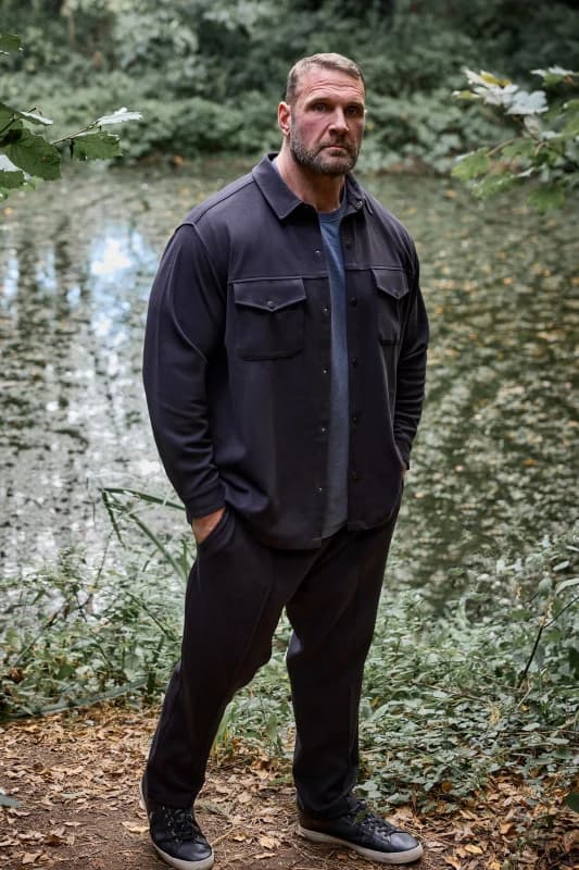 BadRhino BadRhino Men Textured Jersey Joggers in Black Size: X-Large Black XL Male 5063111855001