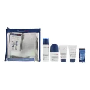 Clarins Men 5 Piece Gift Set: Moisturiser 50ml - Face Wash 30ml - Eye Serum 3ml - Deodorant Roll-on 50ml - Shampoo Shower 30ml