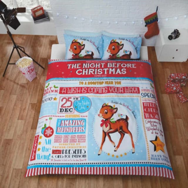 Rapport Home Night Before Christmas Duvet Set King Multi
