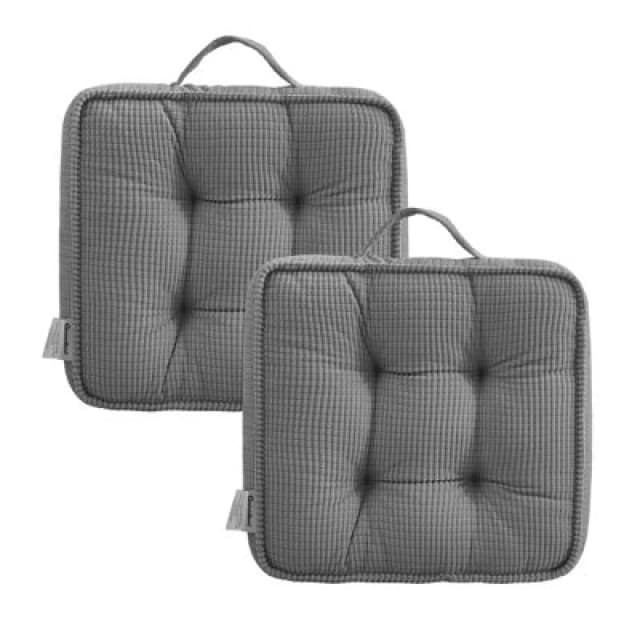 Ezysleep Ezysleep Outdoor / Indoor Set of 2 Seat Cushions in Grey Size: 40cm x 40cm Grey 40cm x 40cm Unisex 0721545366320