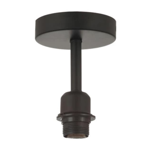 Happy Homewares Traditional Matt Black Ceiling Light Fitting For Industrial Style Light Bulbs