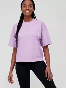 Superdry Code Tech Os Boxy Tee -mid Lilac, Purple, Size 12, Women