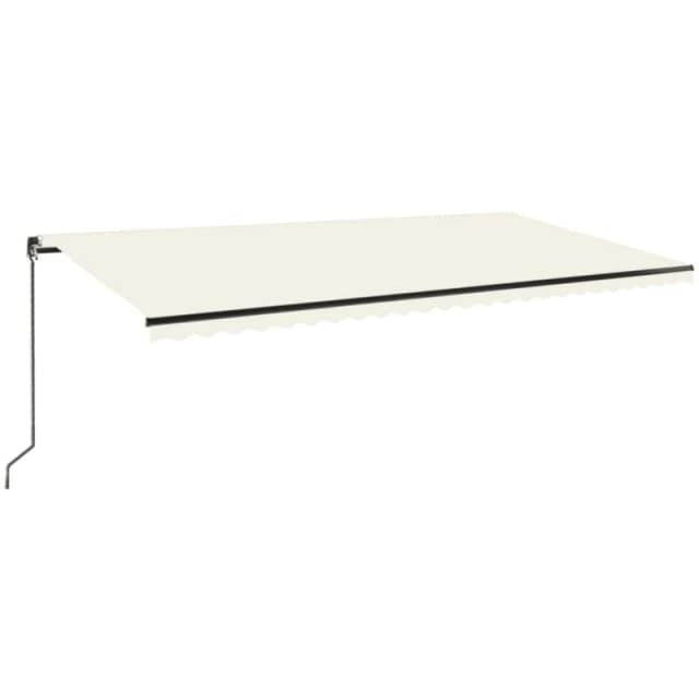 VIDAXL Manual Retractable Awning with LED 600x350cm Cream Vidaxl 8720286395660
