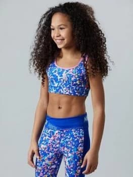 Nike Older Girls Reversible Sports Bra - Blue/Pink