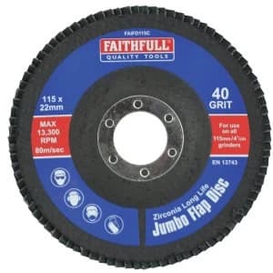 Faithfull Flap Disc 115mm - Coarse
