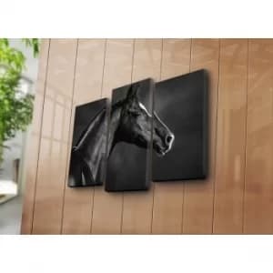 3PATK-12 Multicolor Decorative Canvas Painting (3 Pieces)