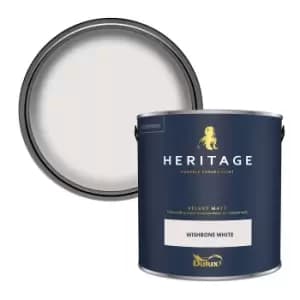Dulux Heritage Velvet Matt Wishbone White Matt Emulsion Paint 2.5L