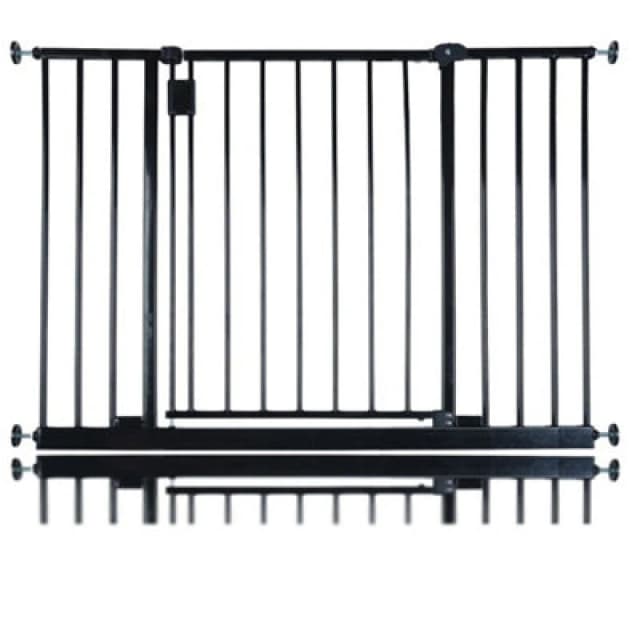 Safetots Extra Wide Hallway Gate, 103Cm - 109Cm, Black, Pressure Fit Baby Gate For Hallways And Wide Spaces