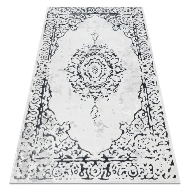 RugsX Carpet Allure 1961 Ornament, Frame - Structural, Stylish, Glamour White / Grey 160X220 Cm