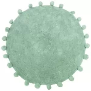 Furn Circle Pom Pom Bath Mat (One Size) (Sage)