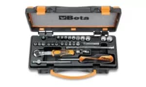 Beta Tools 900MB/C28 28pc 1/4" Sq Drive Bi-Hex Socket Bit Driver & Accessory Set