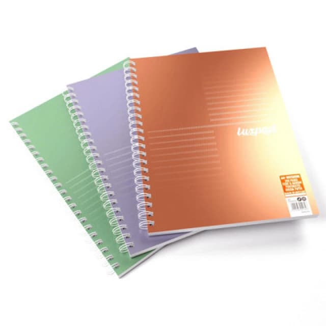 Silvine Luxpad Ruled Margin 200 Page A4+ Assorted (3 Pack) LUXA4MAC