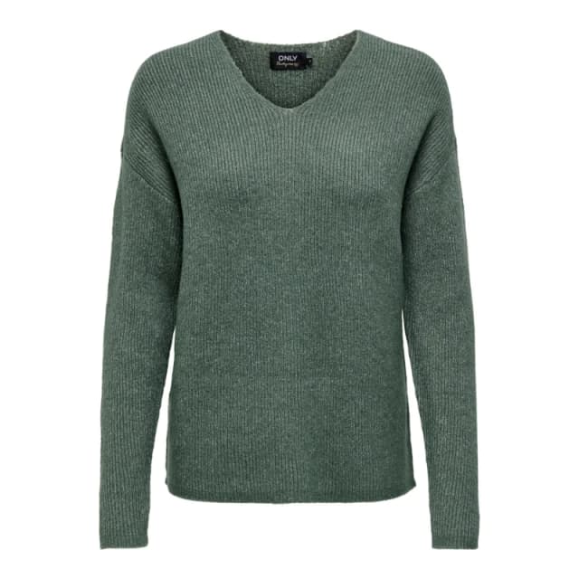 Only Womens knitted v-neck sweater Only Camilla Gris Female S