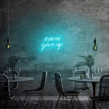 Never Give Up - Blue Blue Wall Lamp