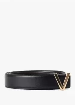 Valentino Bags Mens Ginkgo Bis Belt Set In Nero/Moro