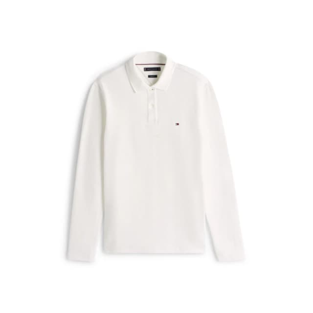 Tommy Hilfiger Mens Herring Long Sleeve Polo Shirt Ecru YBL male S