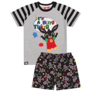 Bing Bunny Boys Its A Bing Thing Short Pyjama Set (18-24 Months) (Grey/Black)