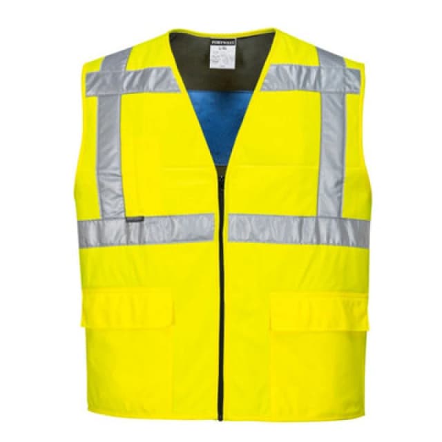 Portwest Cooling Class 2 Hi Vis Waistcoat CV02YERXX/3X Colour: Yellow