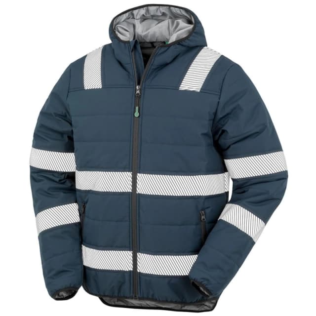 Result Result Men Ripstop Safety Padded Jacket in Navy Size: Medium Navy M Male 5059699642072