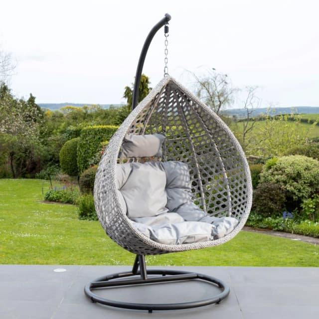 Artemis Home Oakley Swing Egg Pod Chair in Light Grey Light Grey Unisex
