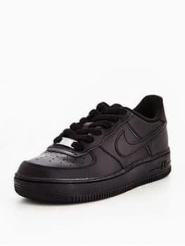 Nike Air Force 1 Childrens Trainers - Black, Size 1