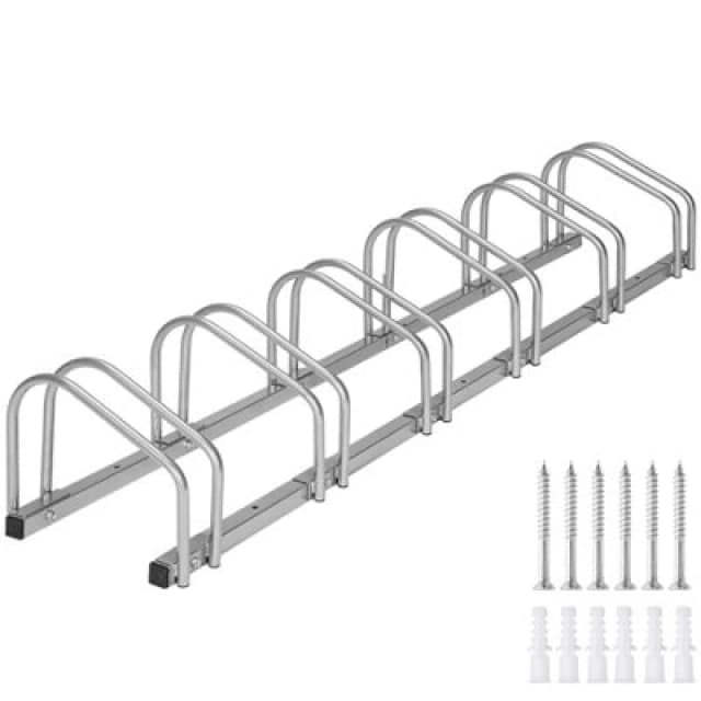 Tectake Bike Rack, For Ground Or Wall-Mounting 6 - Silver