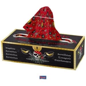 Pirate Tissue Box Red (Pack Of 85)