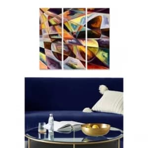 MDF1295620696 Multicolor Decorative MDF Painting (3 Pieces)