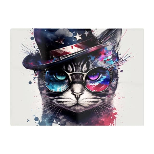 Warren Reed Designer American Shorthair Cat Face Splashart Chopping Board