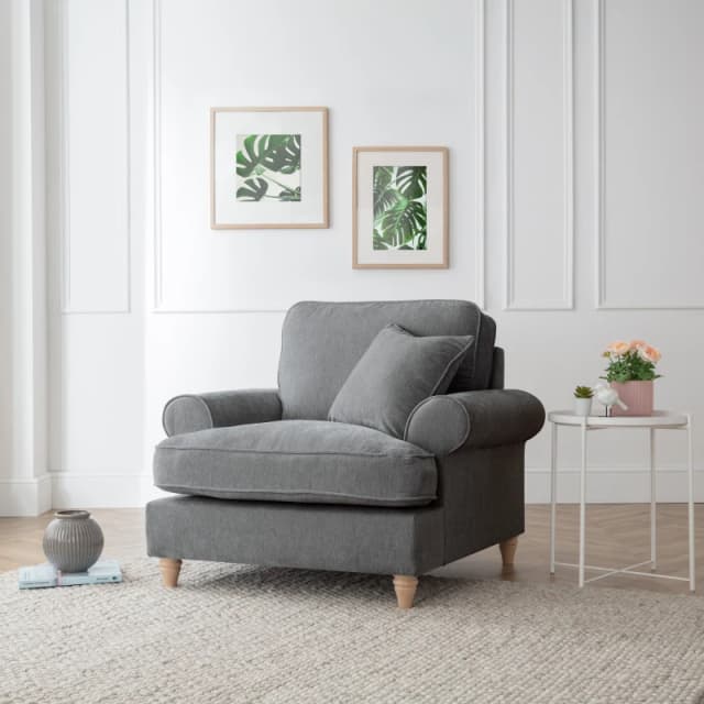 The Great Sofa Company Ezra Armchair Manhattan Charcoal Charcoal Unisex