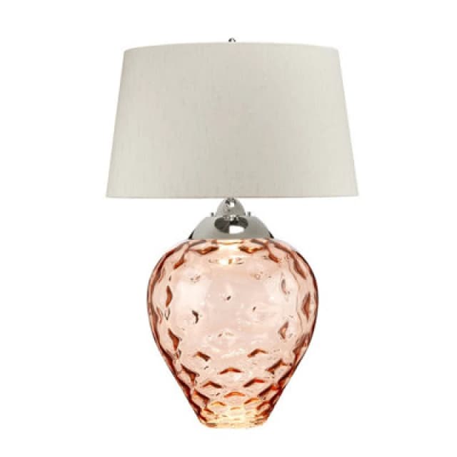 Netlighting Samara Large Table Lamp Salmontinted Glass Pink unisex