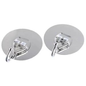 Xavax Adhesive Pads with Metal Hook, reusable, 2 pieces