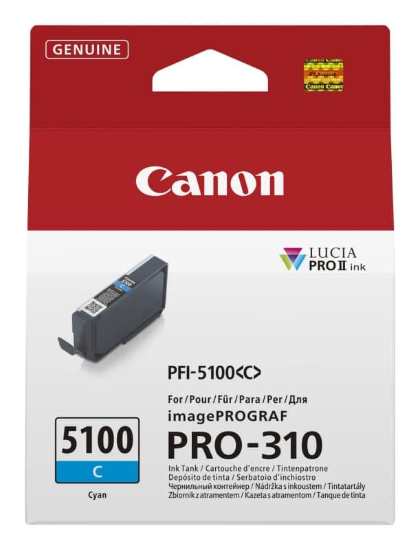 Canon PFI-5100C Cyan Ink Cartridge - 6953C001 (Original)