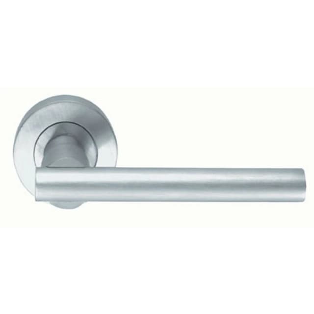 Loops PAIR Round Recessed Bar Handle on Round Rose Concealed Fix Satin Chrome Multi