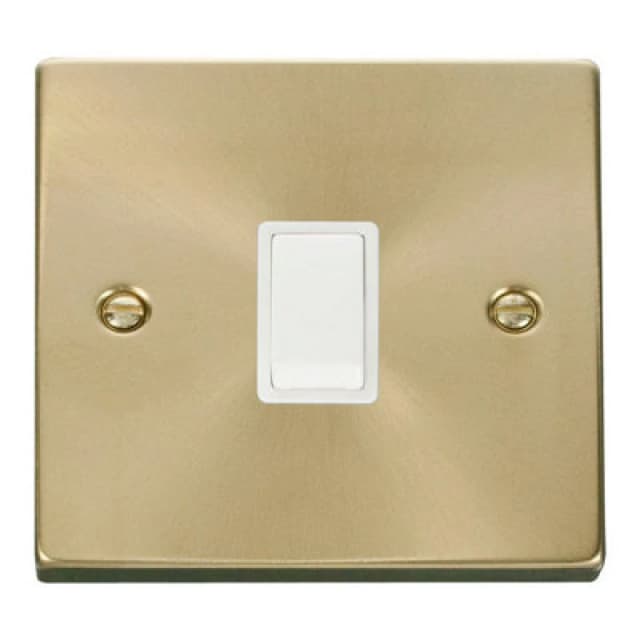 SE Home Satin / Brushed Brass 1 Gang 20A DP Switch Gold unisex