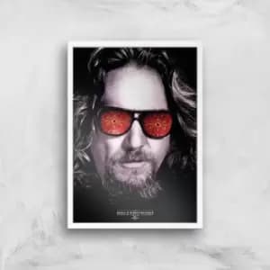The Big Lebowski Giclee Art Print - A3 - White Frame