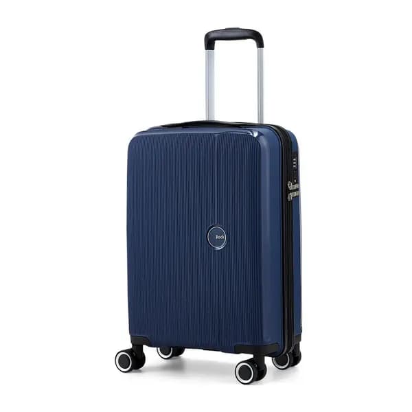 Rock Luggage Hudson IL51101 8 Wheel Hardshell Small Navy Cabin Suitcase