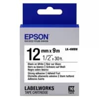 Epson LK-4WBW Black on White Labelling Tape 12mm x 9m