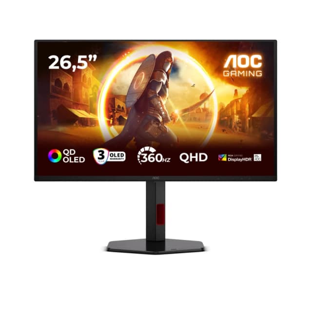 AOC AOC G4 Q27G4SDR computer monitor 67.3cm (26.5") 2560 x 1440 pixels Quad HD QD-OLED Black, Red Q27G4SDR