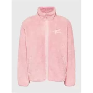 Tommy Jeans Tjw Rlx Signature Polar Zip Thru - Pink