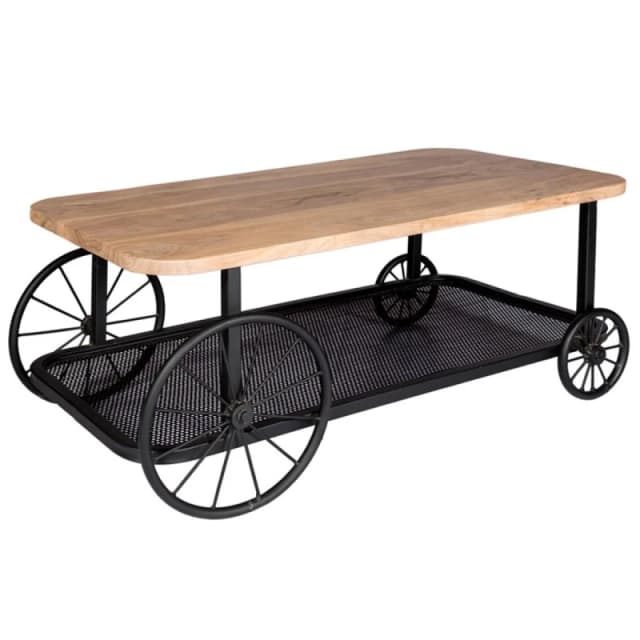 Indian Hub Craft Wheel Coffee Table